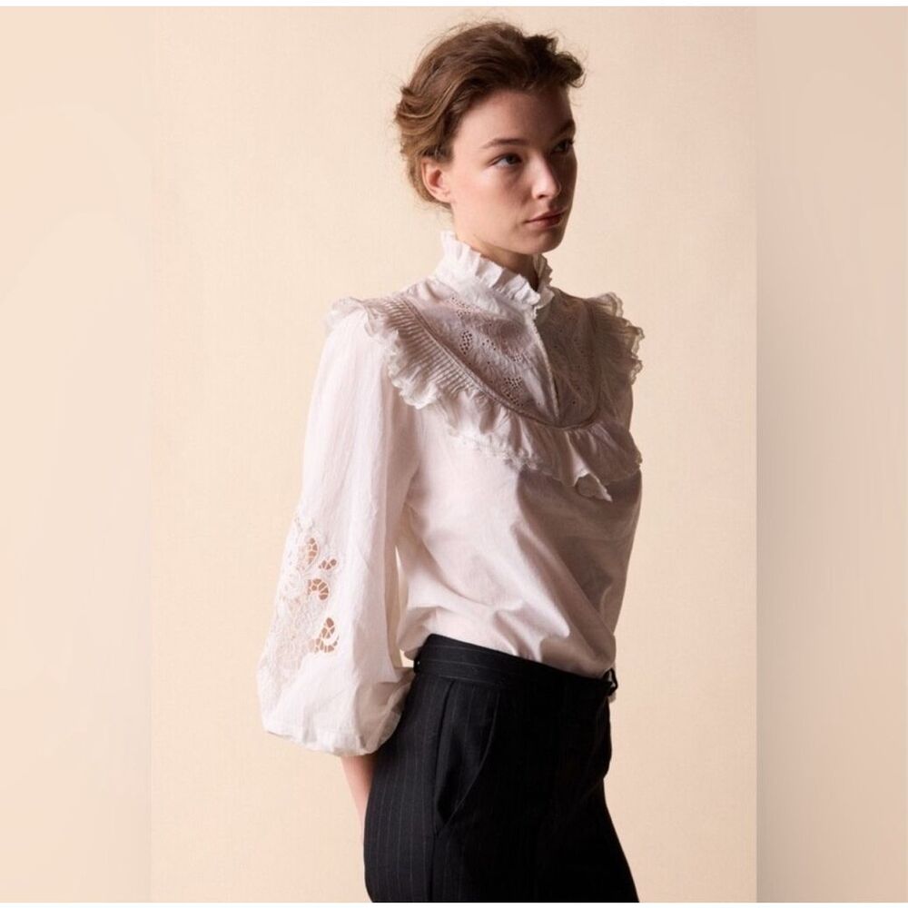 St. Roche 100% Organic Cotton Clair Top Milky White Size 6 - Picture 3 of 7